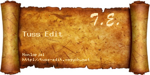 Tuss Edit névjegykártya