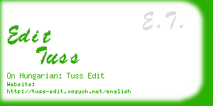 edit tuss business card